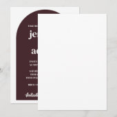Faire-part de mariage minimaliste (Devant / Derrière)