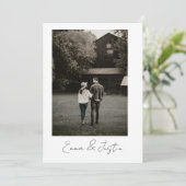 Faire-part de mariage minimaliste (Debout devant)
