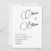 Faire-part de mariage minimaliste (Devant)