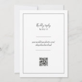 Faire-part de mariage minimaliste (Dos)