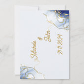 Faire-part de mariage minimaliste (Dos)