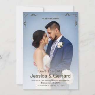 Faire-part de mariage minimaliste