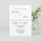 Faire-part de mariage minimaliste (Debout devant)