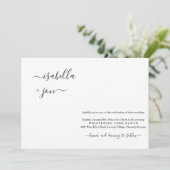 Faire-part de mariage minimaliste (Debout devant)