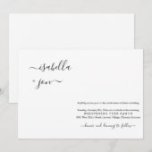Faire-part de mariage minimaliste (Devant / Derrière)
