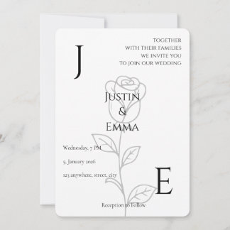 Faire-part de mariage minimaliste