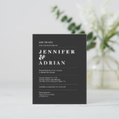 Faire-part de mariage minimaliste (Debout devant)