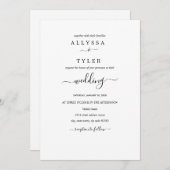 Faire-part de mariage minimaliste (Devant / Derrière)