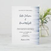 Faire-part de mariage minimaliste avec accent d'en (Debout devant)