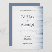 Faire-part de mariage minimaliste avec accent d'en (Devant / Derrière)