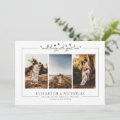 Faire-part de mariage minimaliste avec photo (Debout devant)