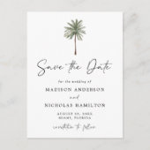 Faire-Part de Mariage Minimaliste avec un Palmier (Devant)