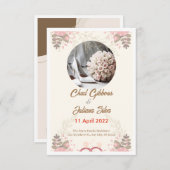 Faire-part de mariage minimaliste blanc (Devant / Derrière)
