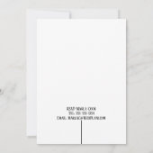 Faire-part de mariage minimaliste blanc (Dos)