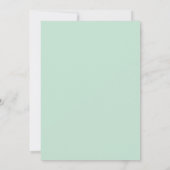Faire-part de mariage minimaliste blanc et vert (Dos)