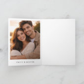 Faire-part de mariage minimaliste bohème (Intérieur)