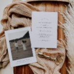 Faire-part de mariage minimaliste Boho<br><div class="desc">Il s'agit d'une carte de faire-part de mariage minimaliste moderne avec un design élégant et intemporel. Modifiez la plupart du libellé et toutes les couleurs pour rendre cette invitation de mariage minimale adaptée à vos besoins d'événement et votre style personnel. Il suffit de sélectionner "modifier à l'aide de l'outil de...</div>