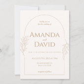 Faire-part de mariage minimaliste Boho Arch (Devant)