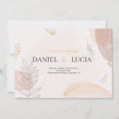 Faire-part de mariage minimaliste Boho moderne, Ru (Devant)