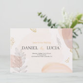 Faire-part de mariage minimaliste Boho moderne, Ru (Debout devant)