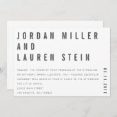 Faire-part de mariage minimaliste Charlie 5x7 (Devant / Derrière)