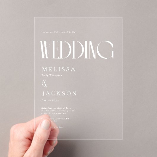 Faire-part de mariage minimaliste chic (In situ (ordinateur de poche))