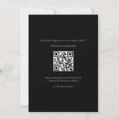 Faire-part de mariage minimaliste de code QR (Dos)