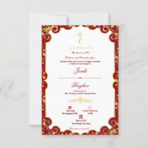 Faire-part de mariage minimaliste de ganesha indie