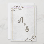 Faire-part de mariage minimaliste de script budgét (Dos)