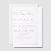 Faire-part de mariage minimaliste de script classi (Compenser)