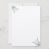 Faire-part de mariage minimaliste d'Eucalyptus (Dos)
