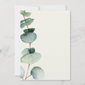 Faire-part de mariage minimaliste d'Eucalyptus (Dos)