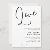 Faire-part de mariage minimaliste économique (Devant)