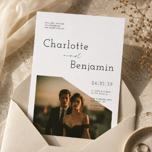Faire-part de mariage minimaliste Editorial One Ph