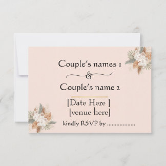 Faire-part de mariage minimaliste élégant