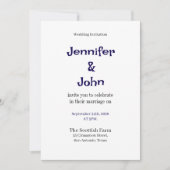 faire-part de mariage minimaliste élégant (Devant)