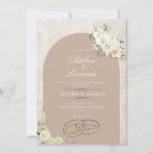 Faire-part de mariage minimaliste élégant – Neutre