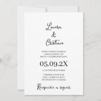 Faire-part de mariage minimaliste en espagnol