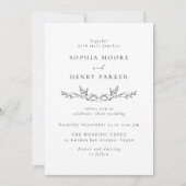 Faire-part de mariage minimaliste en noir et blanc (Devant)