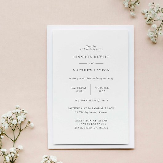 Faire-part de mariage minimaliste et moderne