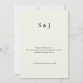 Faire-part de mariage minimaliste Eucalyptus (Dos)