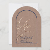 Faire-part de mariage minimaliste marron clair et (Devant)