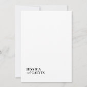 Faire-part de mariage minimaliste moderne (Dos)
