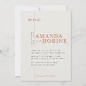 Faire-part de mariage minimaliste moderne (Devant)