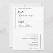 Faire-part de mariage minimaliste moderne (Devant)