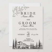 Faire-part de mariage minimaliste moderne