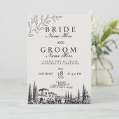 Faire-part de mariage minimaliste moderne (Debout devant)