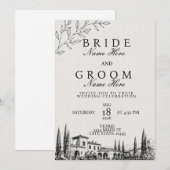 Faire-part de mariage minimaliste moderne (Devant / Derrière)
