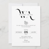 Faire-part de mariage minimaliste moderne (Devant)