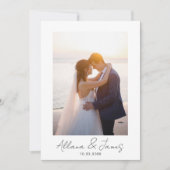 Faire-Part de Mariage Minimaliste Moderne (Devant)